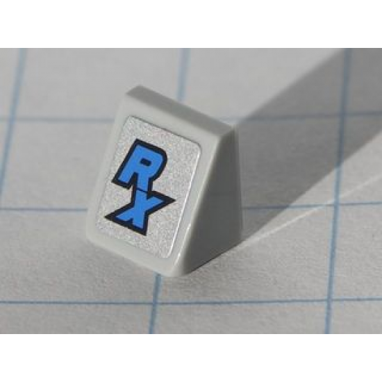 Slope 30 1 x 1 x 2/3 with Blue 'RX' Pattern (Sticker) - Set 8120
