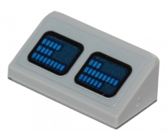 Slope 30 1 x 2 x 2/3 with SW Monitors with Blue Squares Pattern (Sticker) - Set 75205