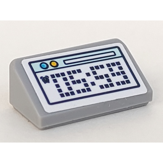 Slope 30 1 x 2 x 2/3 with Digital Alarm Clock with 05:59 Pattern (Sticker) - Set 41328