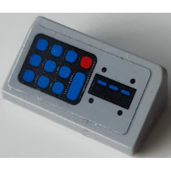 Slope 30 1 x 2 x 2/3 with Keypad, Blue and Red Buttons, and Card Reader Pattern (Sticker) - Set 70640