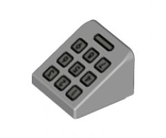 Slope 30 1 x 1 x 2/3 with Dark Bluish Gray Telephone Keypad Pattern