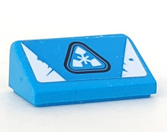 Slope 30 1 x 2 x 2/3 with White Worn Triangles and Zane Shuriken of Ice Symbol Pattern (Sticker) - Set 70639