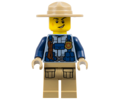 Mountain Police - Officer Male, Jacket with Harness, Dark Tan Hat
