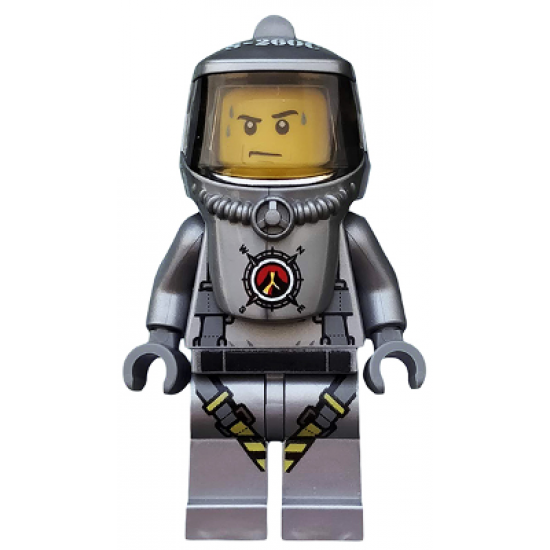 Volcano Explorer - Male Scientist with Heatsuit, Sweat Drops