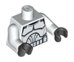 Torso SW Armor Clone Trooper Pattern (Clone Wars) / White Arms / Black Hands