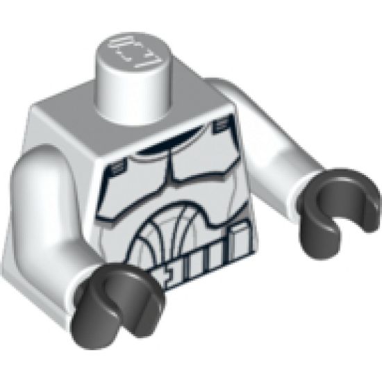 Torso SW Armor Clone Trooper Pattern (Clone Wars) / White Arms / Black Hands