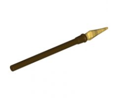 Minifigure, Weapon Pike / Spear Elaborate with Pearl Gold Tip