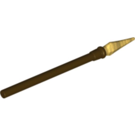 Minifigure, Weapon Pike / Spear Elaborate with Pearl Gold Tip