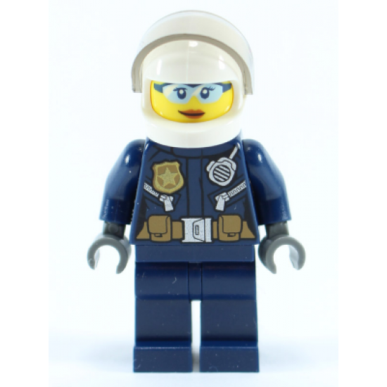 Police - City Helicopter Pilot Female, Light Blue Glasses