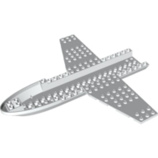 Aircraft Fuselage Forward Bottom Curved 6 x 24 x 1 1/3 with 4 x 21 Recessed Center and 12 x 6 Wings, 20 Holes
