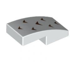 Slope, Curved 2 x 1 with 7 Reddish Brown Arrowheads / Feathers Pattern (BrickHeadz Hedwig Wing)