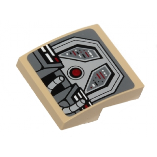 Slope, Curved 2 x 2 with SW Spaceship Control Panel and Steering Pattern (Sticker) - Set 75048