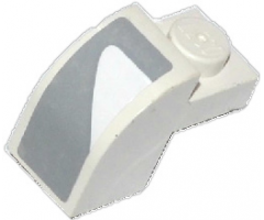 Slope, Curved 2 x 1 x 1 1/3 with Recessed Stud with Light Bluish Gray Markings Pattern (Sticker) – Set 75912