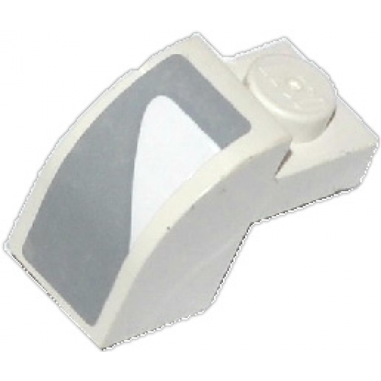 Slope, Curved 2 x 1 x 1 1/3 with Recessed Stud with Light Bluish Gray Markings Pattern (Sticker) – Set 75912