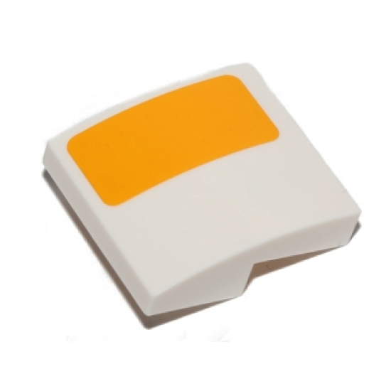 Slope, Curved 2 x 2 with Bright Light Orange Stripe Pattern Model Right Side (Sticker) - Set 75053