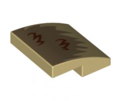 Slope, Curved 2 x 2 with Dark Tan Fur Pattern