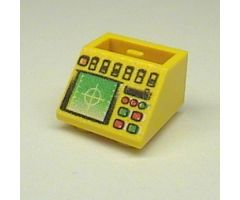 Slope, Inverted 45 2 x 2 with Screen with Target, Control Panel with Black, Green, and Red Switches and Buttons Pattern