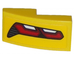 Slope, Curved 2 x 1 with Corvette Taillight Pattern Model Left Side (Sticker) - Set 75870