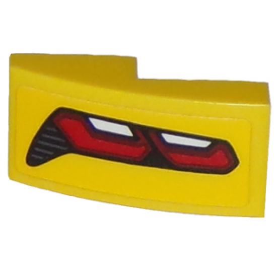 Slope, Curved 2 x 1 with Corvette Taillight Pattern Model Left Side (Sticker) - Set 75870