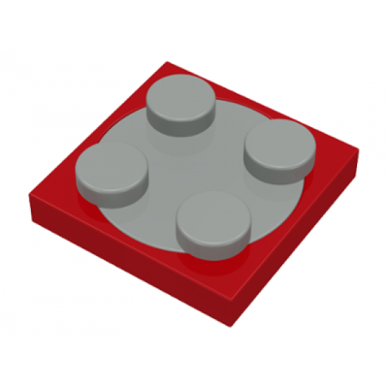 Turntable 2 x 2 Plate, Base with Light Gray Turntable 2 x 2 Plate, Top (3680 / 3679)
