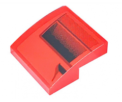 Slope, Curved 2 x 2 x 2/3 with Black Faded Air Vents Pattern Model Right Side (Sticker) - Set 75890
