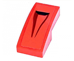 Slope, Curved 2 x 1 x 2/3 with Black Faded Air Vent Pattern Model Left Side (Sticker) - Set 75890