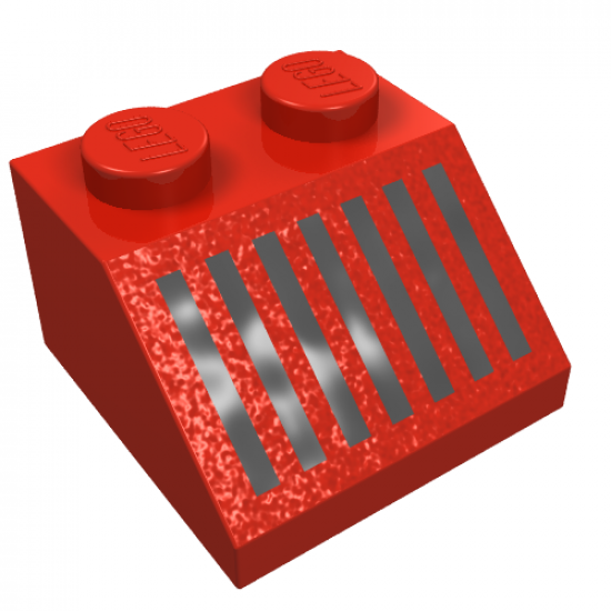 Slope 45 2 x 2 with Black Grille Pattern