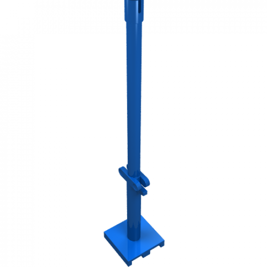 Boat Mast 2 x 2 x 9 2/3 Bar with Slot on Top and 2 Finger Hinge on Two Sides