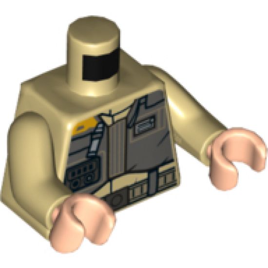 Torso SW Jacket with Dark Tan Belts Pattern (Rebel Trooper) / Tan Arms / Light Nougat Hands