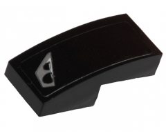 Slope, Curved 2 x 1 with Silver Headlight Pattern Model Right Side (Sticker) - Set 30342