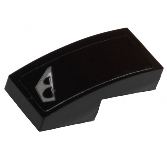Slope, Curved 2 x 1 with Silver Headlight Pattern Model Right Side (Sticker) - Set 30342