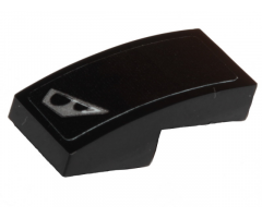 Slope, Curved 2 x 1 with Silver Headlight Pattern Model Left Side (Sticker) - Set 30342
