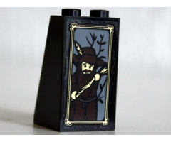 Slope 75 2 x 2 x 3 - Solid Studs with Portrait of Radagast the Brown Pattern (Sticker) - Set 10237