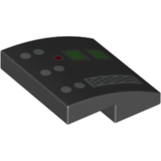 Slope, Curved 2 x 2 with SW Darth Vader Control Panel Pattern Model Right Side
