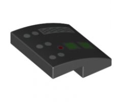 Slope, Curved 2 x 2 with SW Darth Vader Control Panel Pattern Model Left Side
