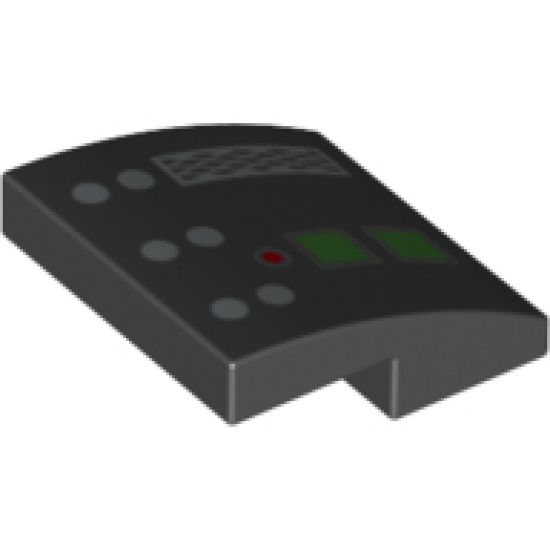 Slope, Curved 2 x 2 with SW Darth Vader Control Panel Pattern Model Left Side