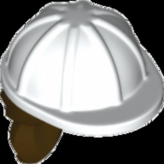 Minifigure, Headgear Helmet Construction with Dark Brown Ponytail Hair Pattern