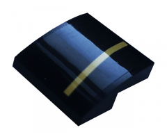 Slope, Curved 2 x 2 with Gold Stripe Pattern Model Left Side (Sticker) - Set 76899