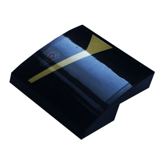 Slope, Curved 2 x 2 with Gold Stripe and Red Dot Pattern Model Left Side (Sticker) - Set 76899