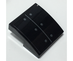 Slope, Curved 2 x 2 x 2/3 with Dark Bluish Gray Line and Rivets Pattern (Sticker) - Set 70917