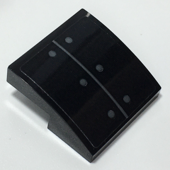 Slope, Curved 2 x 2 x 2/3 with Dark Bluish Gray Line and Rivets Pattern (Sticker) - Set 70917