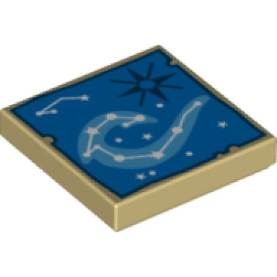 Tile 2 x 2 with Map Constellations Pattern