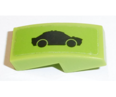 Slope, Curved 2 x 1 x 2/3 with Car Pattern (Sticker) - Set 60132