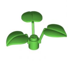 Plant Flower Stem 1 x 1 x 2/3 with 3 Large Leaves