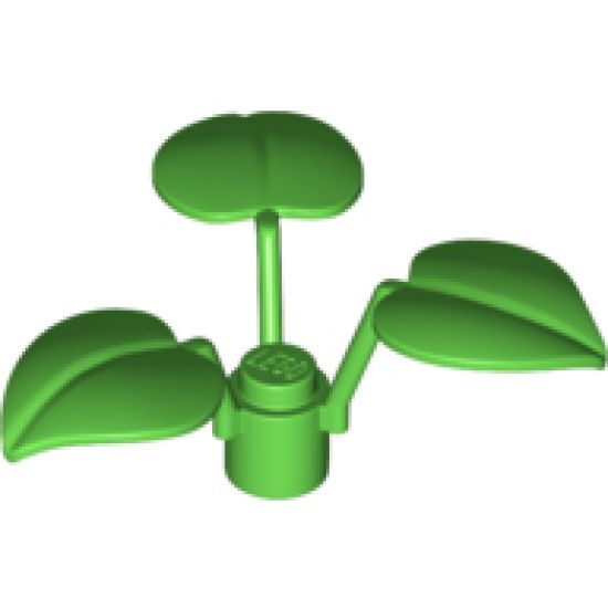Plant Flower Stem 1 x 1 x 2/3 with 3 Large Leaves