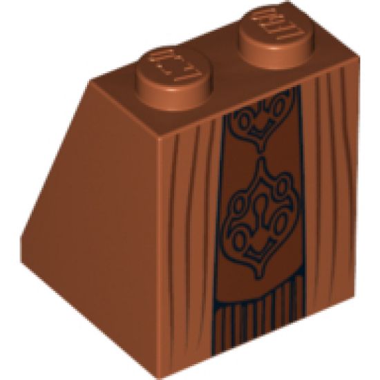 Slope 65 2 x 2 x 2 with Bottom Tube with Minifigure Dress/Skirt/Robe, SW Neimoidian Viceroy Pattern