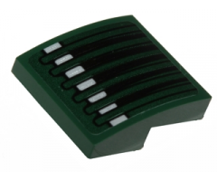 Slope, Curved 2 x 2 with Speeder Bike Grille Pattern (Sticker) - Set 75141