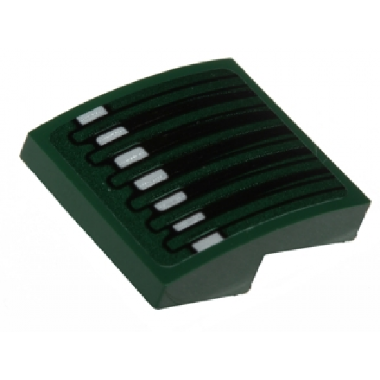Slope, Curved 2 x 2 with Speeder Bike Grille Pattern (Sticker) - Set 75141