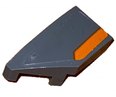 Wedge 2 x 1 x 2/3 Left with Orange Stripe Pattern (Sticker) - Set 75892