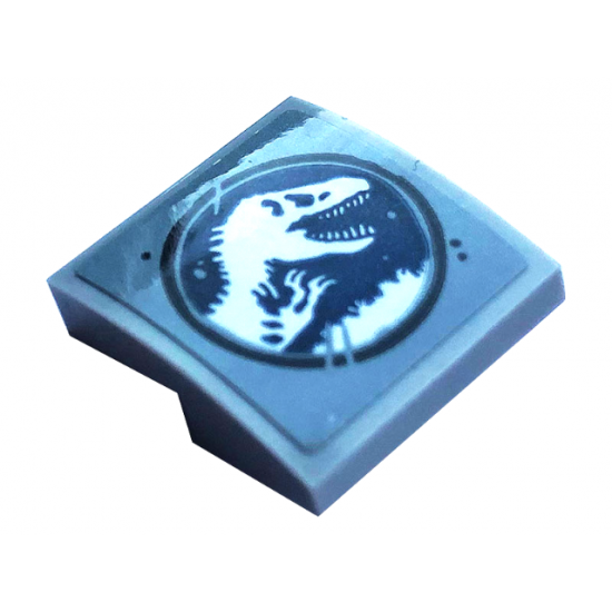 Slope, Curved 2 x 2 with Jurassic World Logo and Scratches Pattern (Sticker) - Set 75937
